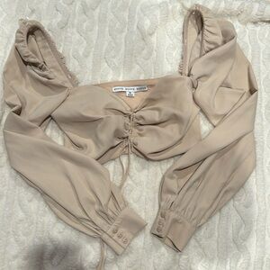 Beige tie shirt, medium, hyfve